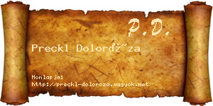 Preckl Doloróza névjegykártya